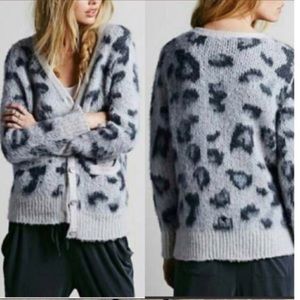 Free People Cheetah Cardigan